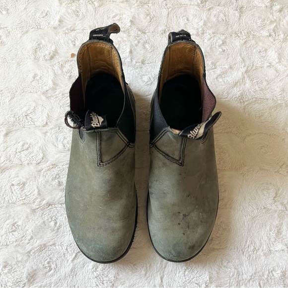 Blundstone Boots Womens 8 Green Chelsea Nubuck Leather 2442 Classic Granola READ - Picture 5 of 9